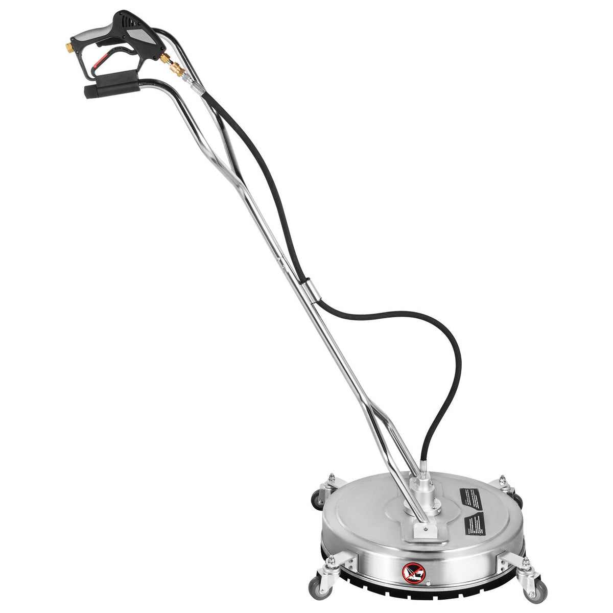 Surface Cleaner 22inch Flat Surface Cleaner for Pressure Washer 4000psi Pressure with 3/8 Quick Connector Surface Cleaner with Casters 10.5GPM Stainless Steel Rotating Rod & 3 Nozzle for Patio