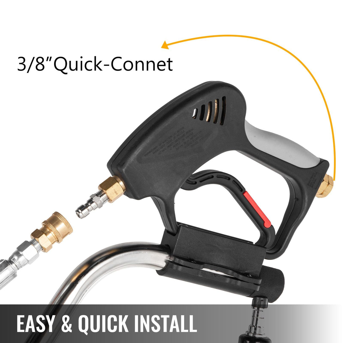Surface Cleaner 22inch Flat Surface Cleaner for Pressure Washer 4000psi Pressure with 3/8 Quick Connector Surface Cleaner with Casters 10.5GPM Stainless Steel Rotating Rod & 3 Nozzle for Patio