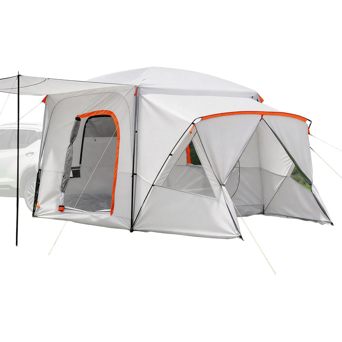 SUV Camping Tent for 5-9 Person, 13 x 10 FT 3-Season SUV Tailgate Tent with Ventilated Windows, PU2000mm Waterproof Dual-Use Car Rear Hatch Tents for Outdoor Hiking Travels