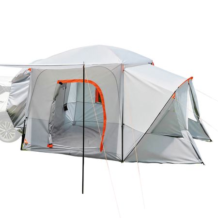 SUV Camping Tent for 5-9 Person, 13 x 10 FT 3-Season SUV Tailgate Tent with Ventilated Windows, PU2000mm Waterproof Dual-Use Car Rear Hatch Tents for Outdoor Hiking Travels