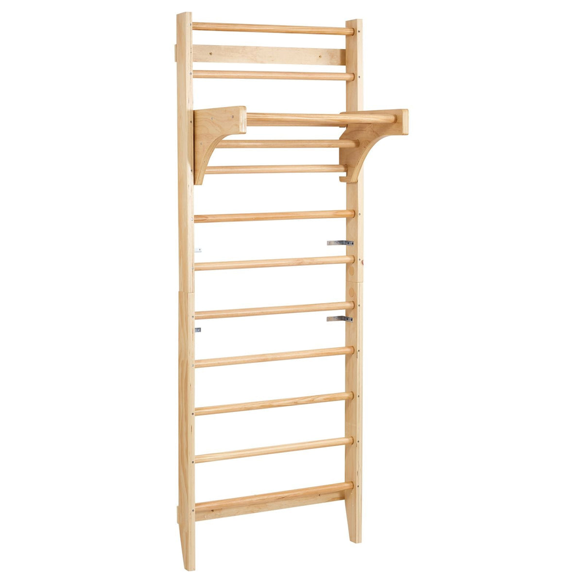 Swedish Ladder Wall Gym, 10-Level Solid Wood Indoor Jungle Gym, 220lbs Loading Indoor Playground Climbing Ladder for Kid Adults, Gymnastic Stall Bars with Pull-Up Bar - Ideal Gift for Boys Girls