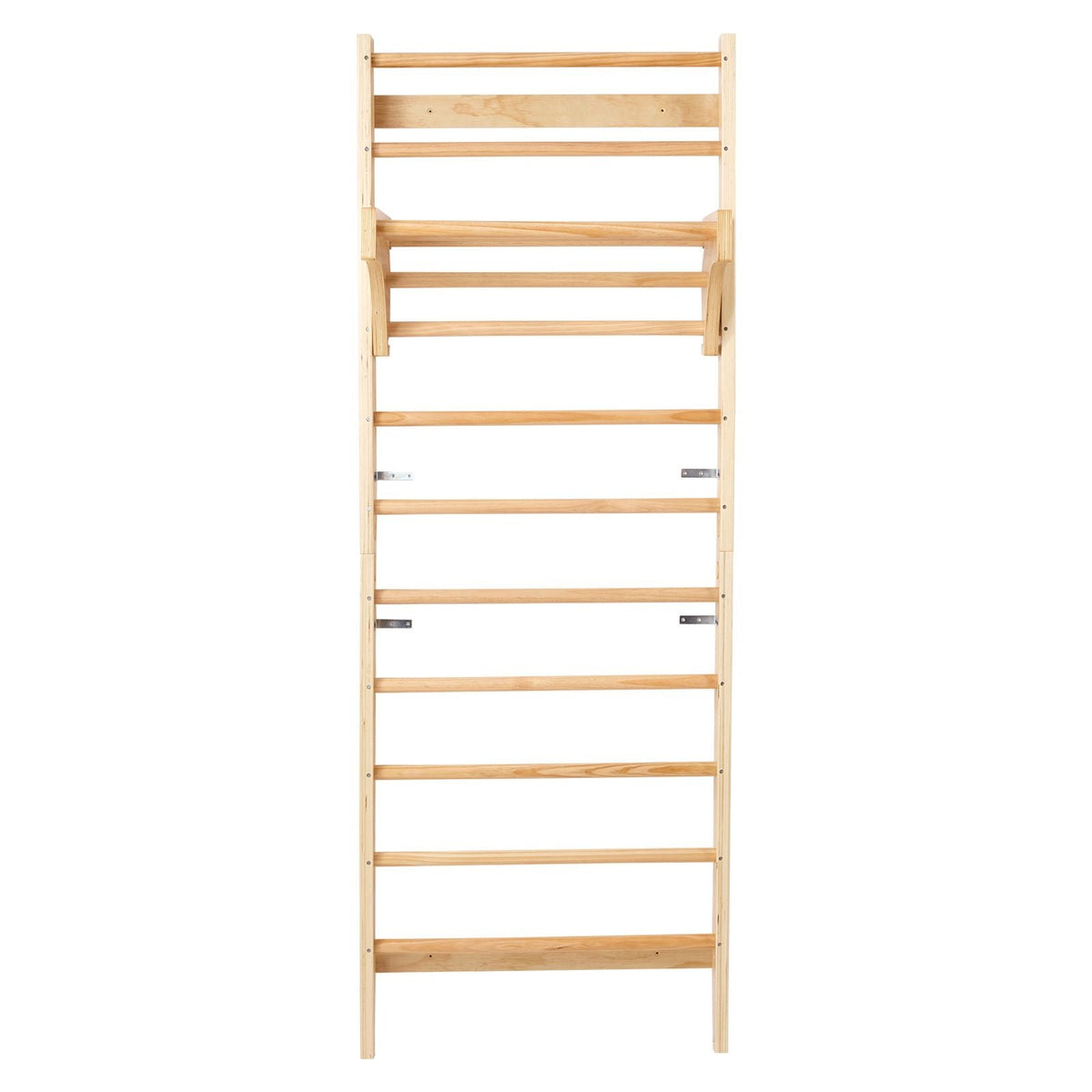 Swedish Ladder Wall Gym, 10-Level Solid Wood Indoor Jungle Gym, 220lbs Loading Indoor Playground Climbing Ladder for Kid Adults, Gymnastic Stall Bars with Pull-Up Bar - Ideal Gift for Boys Girls