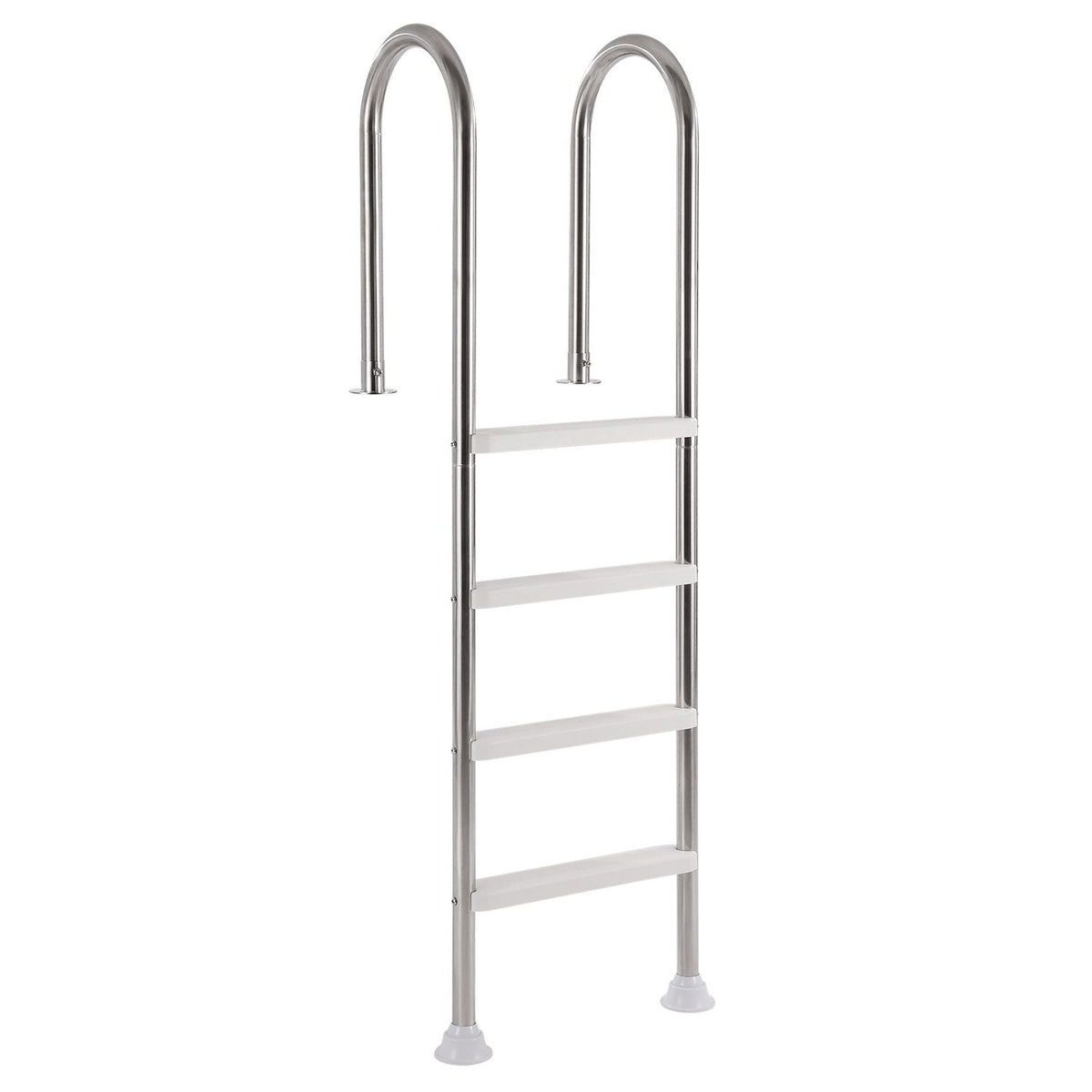 Swimming Pool Ladder, 4-Step Double Handrails Stairs with Non-slip Heavy Duty Steps, Stainless Steel Load Capacity 265 lbs, for 54 In Inground Pools with Mounted Deck Board Indoor & Outdoor