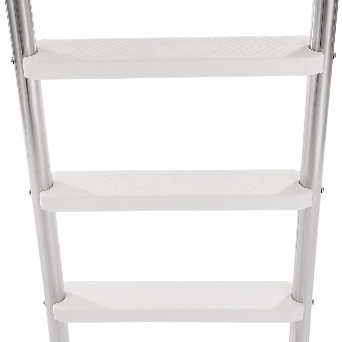Swimming Pool Ladder, 4-Step Double Handrails Stairs with Non-slip Heavy Duty Steps, Stainless Steel Load Capacity 265 lbs, for 54 In Inground Pools with Mounted Deck Board Indoor & Outdoor