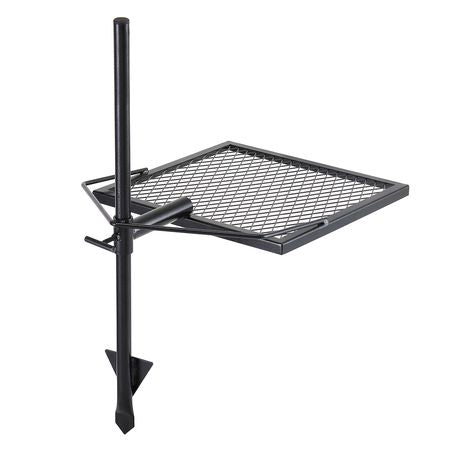 Swivel Campfire Grill, Fire Pit Grill Grate over Fire Pits, Heavy Duty Steel Grill Grates, 360° Adjustable Open Fire Outdoor Cooking Equipment, Portable Camp Fire Racks for Camping Outdoor BBQ