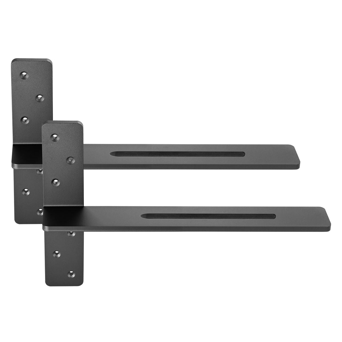 T Shelf Brackets 2 Pcs, 200 lbs/90 kg Weight Capacity, 18x2.89x12 in / 457.2x73.5x304.8 mm, Solid Steel Heavy Duty Brackets for Shelves, Countertop Support Floating Bracket Hardware with Screws