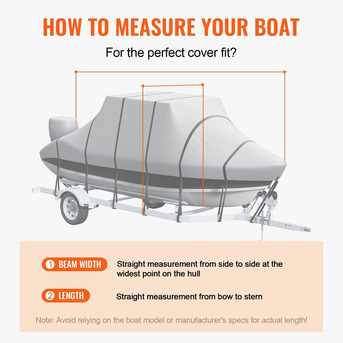 T Top Boat Cover, 20'-22' Waterproof Trailerable T-Top Boat Cover, 600D Marine Grade PU Oxford, with Windproof Buckle Straps, for Center Console Boat with T Top Roof, Fits 20'-22'L x 106"W, Grey