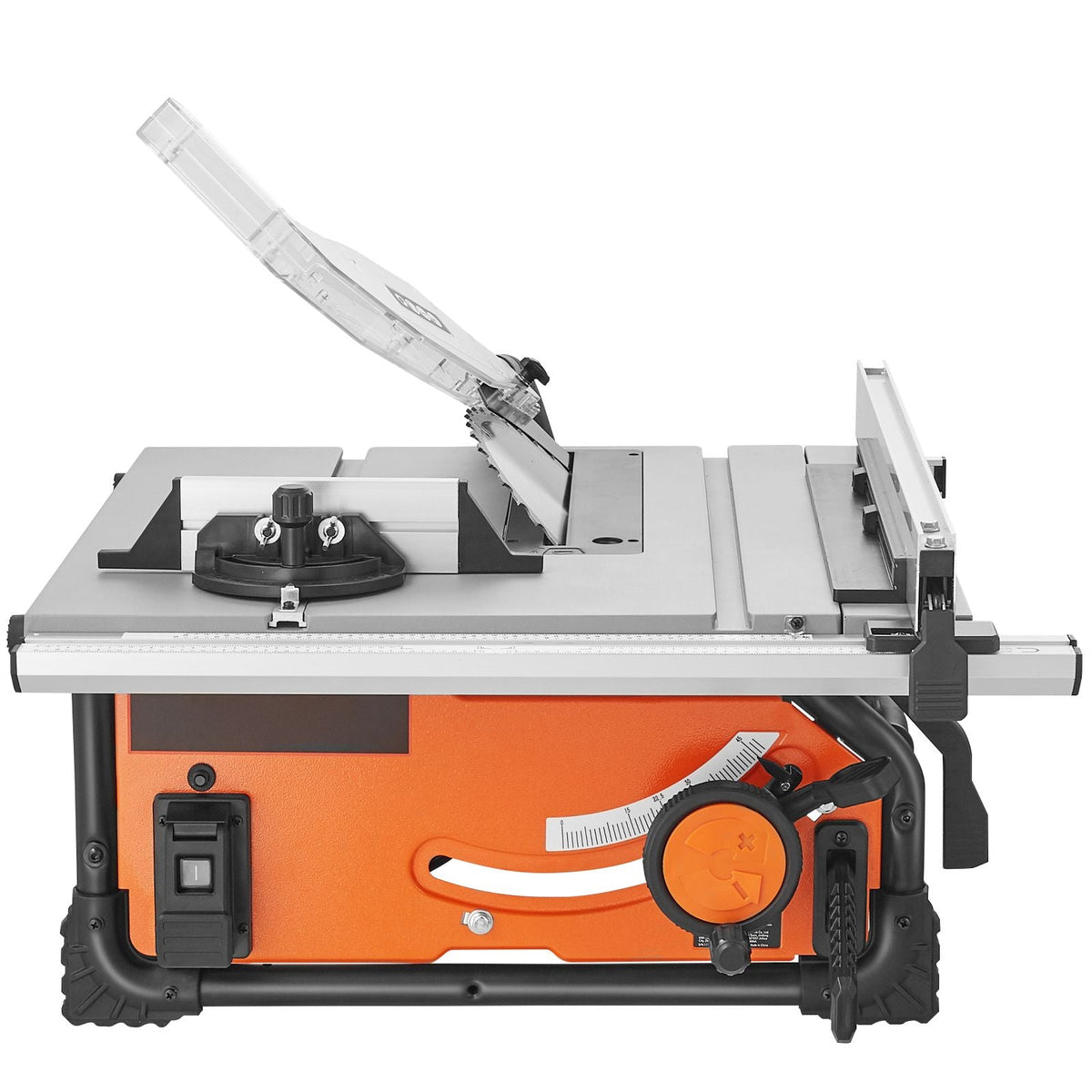 Table Saw for Jobsite, 10-inch 15-Amp, 25-in Max Rip Capacity, Cutting Speed up to 4500RPM, 40T Blade, Portable Compact Tablesaw with Sliding Miter Gauge for DIY Woodworking and Furniture Making