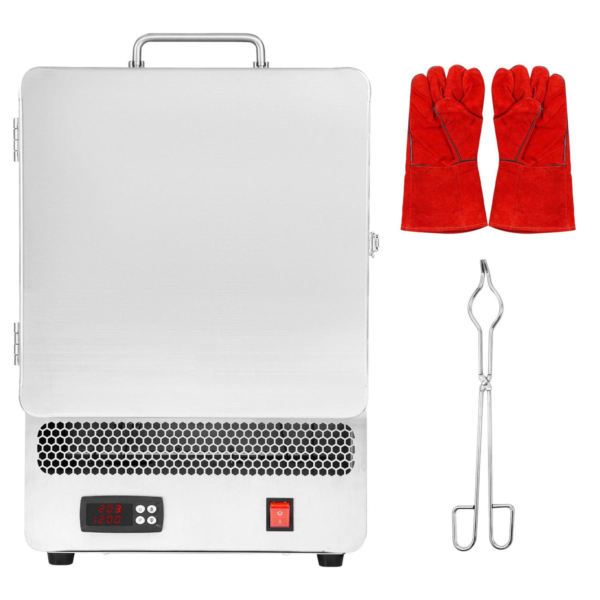 Tabletop Kiln Melter, 1500W Electric Kiln, 2192 F Max Temperature, Precise Control, Stainless Steel, Gold Melting Furnace for Wax Casting, Clay DIY, Metal Tempering, Glazing on Pottery, Silver