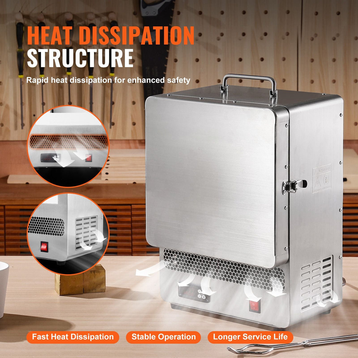 Tabletop Kiln Melter, 1500W Electric Kiln, 2192 F Max Temperature, Precise Control, Stainless Steel, Gold Melting Furnace for Wax Casting, Clay DIY, Metal Tempering, Glazing on Pottery, Silver