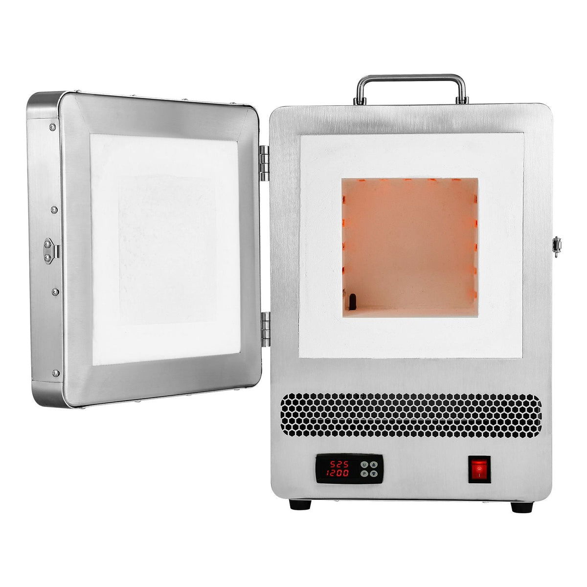 Tabletop Kiln Melter, 1500W Electric Kiln, 2192 F Max Temperature, Precise Control, Stainless Steel, Gold Melting Furnace for Wax Casting, Clay DIY, Metal Tempering, Glazing on Pottery, Silver