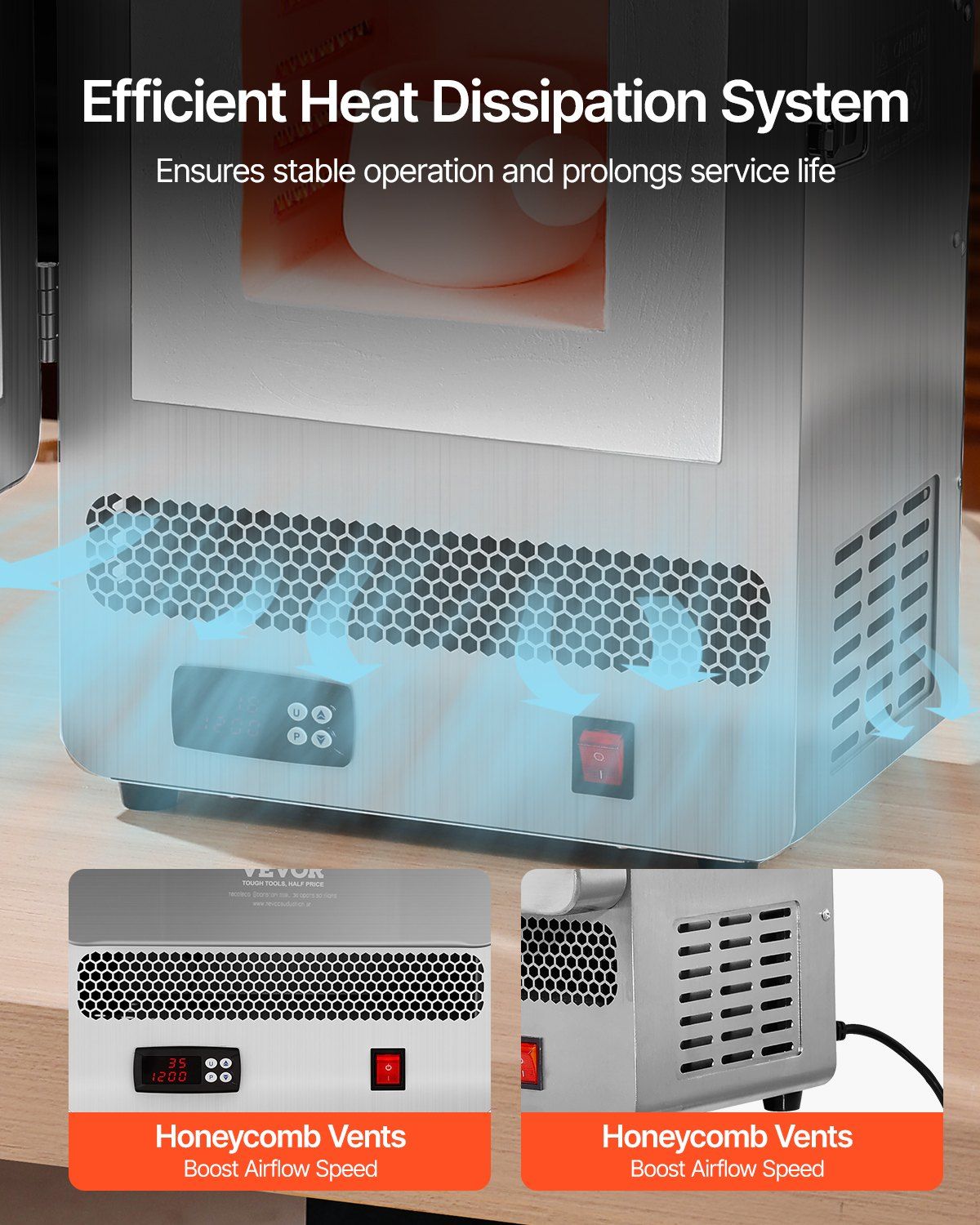 Tabletop Kiln Melter 1500W Electric Kiln 2192°F Max Temperature Melting Furnace