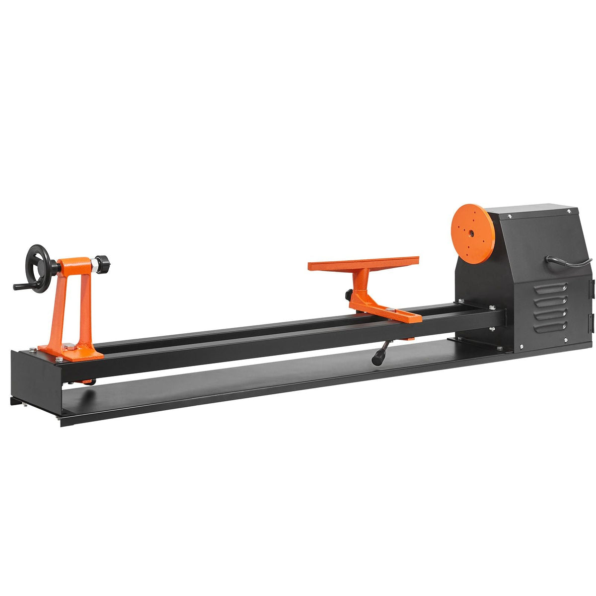 Tabletop Wood Lathe, Dimensions 14x40 inches, Motor Power 0.5 HP 370W, Features Variable Speeds 885/1245/1715/2425 RPM, Includes Chisels, Faceplate, Plastic Handle, Hex Wrench, Ideal for Craf