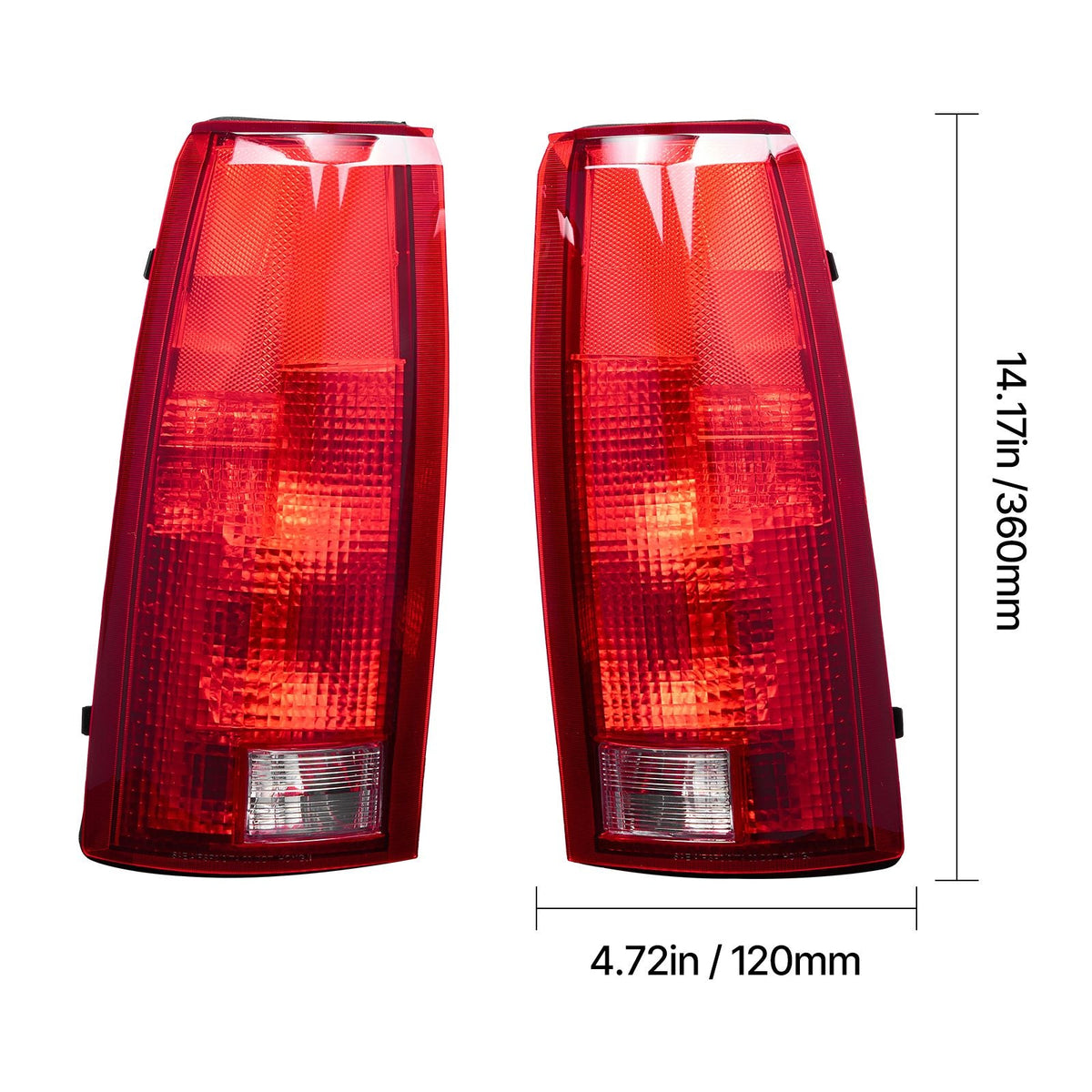 Tail Light Assembly Compatible with 1988-1999 Chevy/GMC C/K 1500 2500 3500, 1992-1999 Chevy/GMC Suburban 1500/2500, 2PCS Left & Right Side Taillight Rear Brake Lamps with Halogen Bulbs