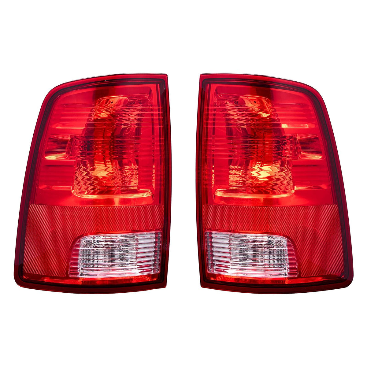 Tail Light Assembly Compatible with 2009-2018 Dodge Ram 1500 2500 3500, 2019-2020 Dodge Ram 1500 Classic, Halogen Version Left & Right Side Taillight Rear Brake Lamps with Halogen Bulbs, 2PCS
