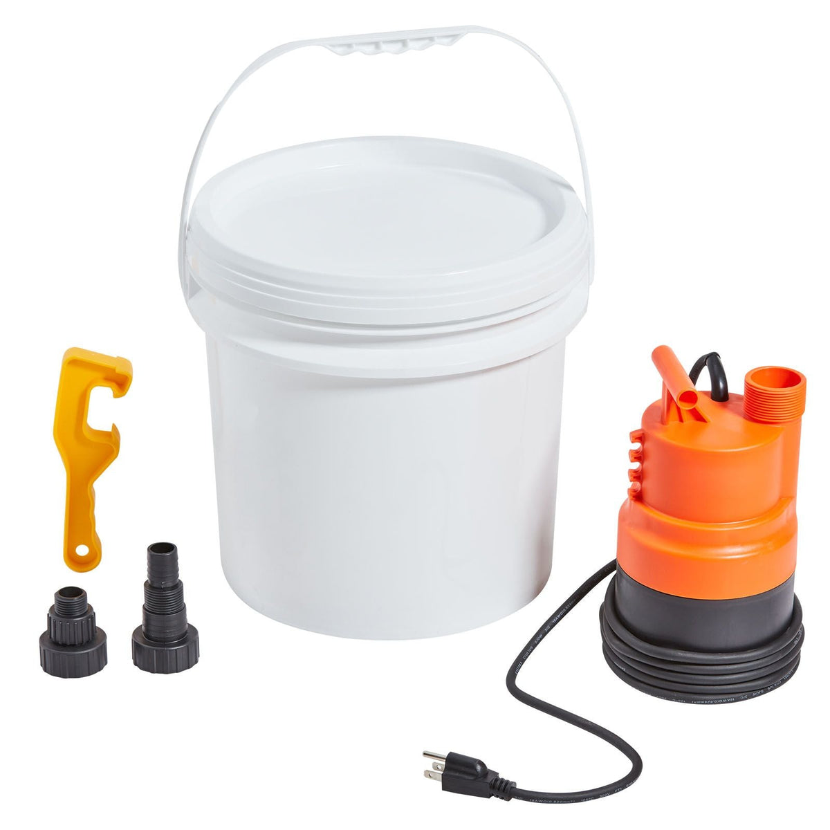 Tankless Water Heater Flushing Kit, Includes Efficient Pump & 3.7 Gallon Pail & 2 Hoses, Wrench and Adapter for Quick Install, Easy to Start Water Heater Flush Descale Kit Anti-corrosion