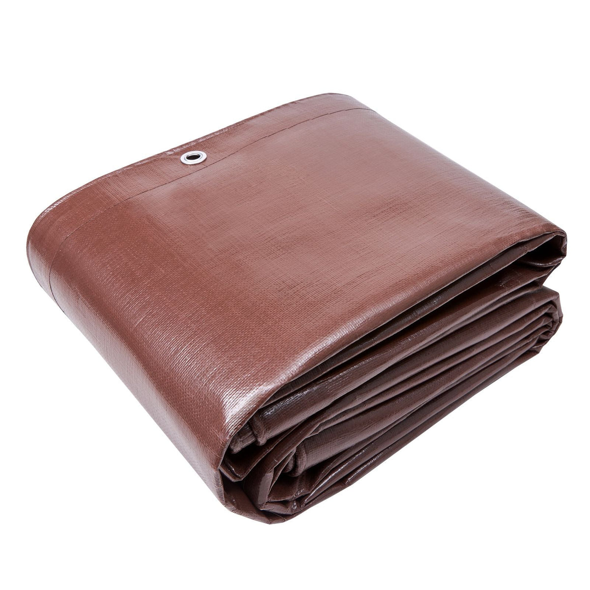 Tarp 20x40 ft 16 Mil Extra Thick, Waterproof Poly Plastic Tarps Cover, Multi-Purpose Outdoor Tarpaulin with Grommets & Reinforced Edges for Truck, RV, Boat, Camping (Brown)