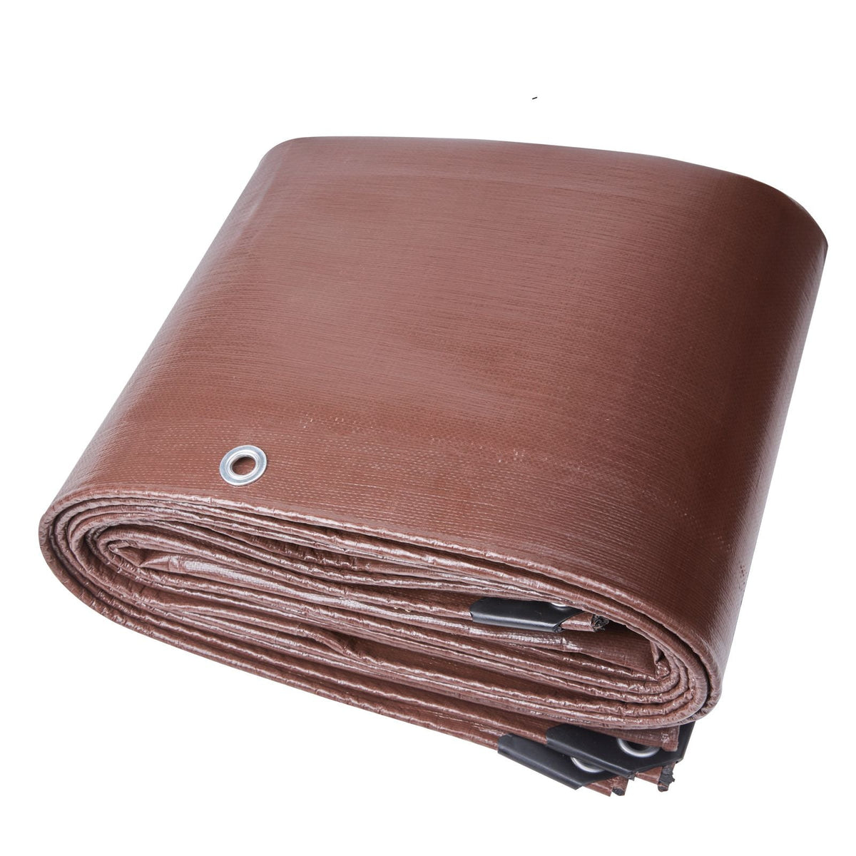 Tarp 20x40 ft 16 Mil Extra Thick, Waterproof Poly Plastic Tarps Cover, Multi-Purpose Outdoor Tarpaulin with Grommets & Reinforced Edges for Truck, RV, Boat, Camping (Brown)