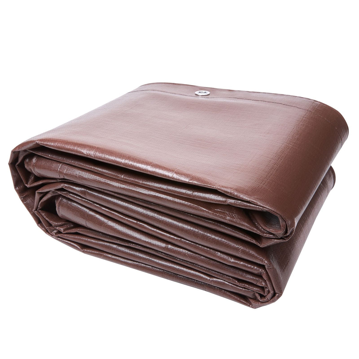 Tarp 20x40 ft 16 Mil Extra Thick, Waterproof Poly Plastic Tarps Cover, Multi-Purpose Outdoor Tarpaulin with Grommets & Reinforced Edges for Truck, RV, Boat, Camping (Brown)