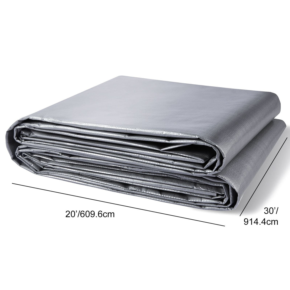 Tarp Heavy Duty Waterproof 20x30 ft, Plastic Poly Tarp Cover 10 Mil, Multi Purpose Tear UV and Temperature Resistant Outdoor Tarpaulin with High Durability Reinforced Grommets (Silver/Brown)