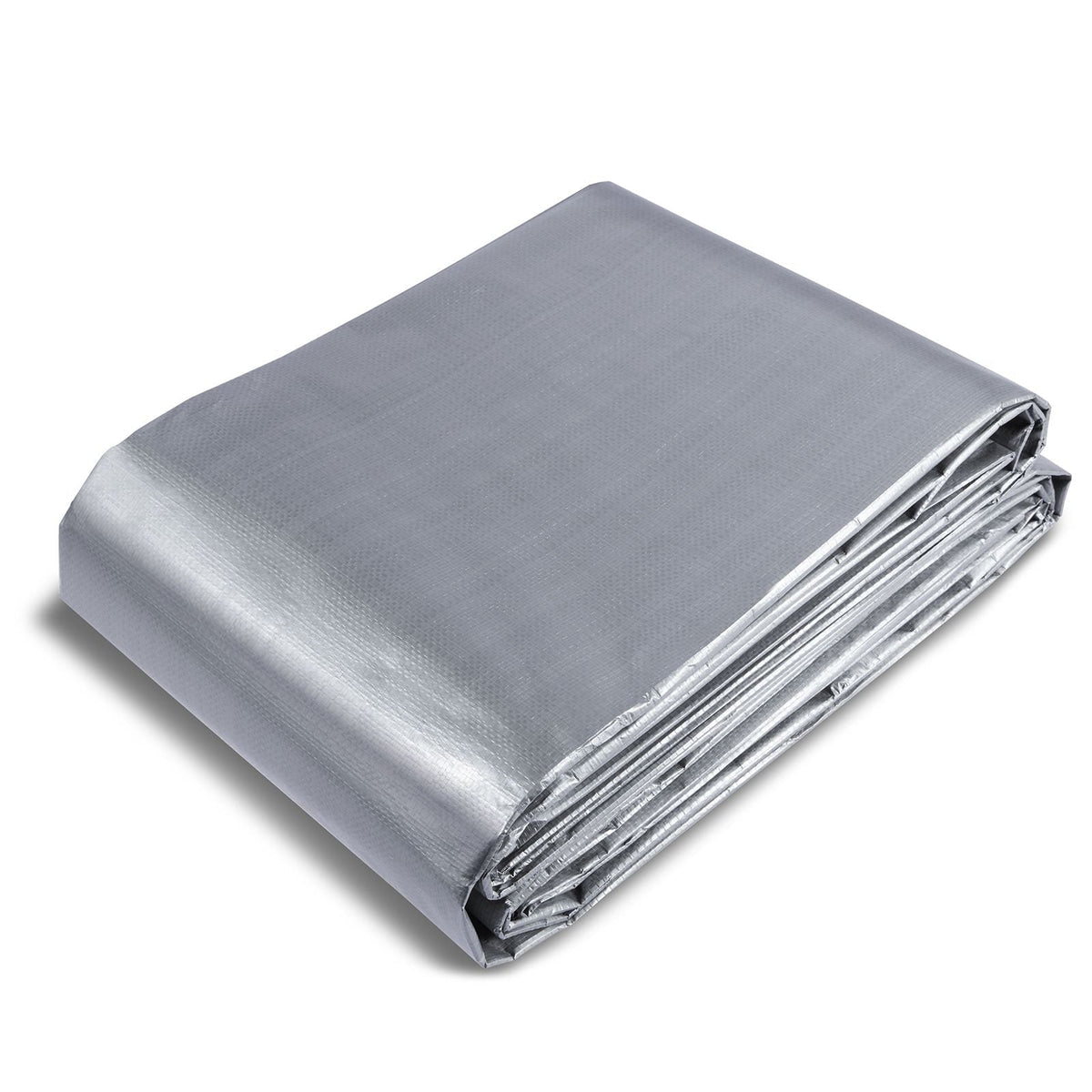 Tarp Waterproof 16x20 ft, Plastic Poly Tarp Cover 10 Mil, Multi Purpose Tear UV and Temperature Resistant Outdoor Tarpaulin with High Durability Reinforced Grommets (Silver/Brown)