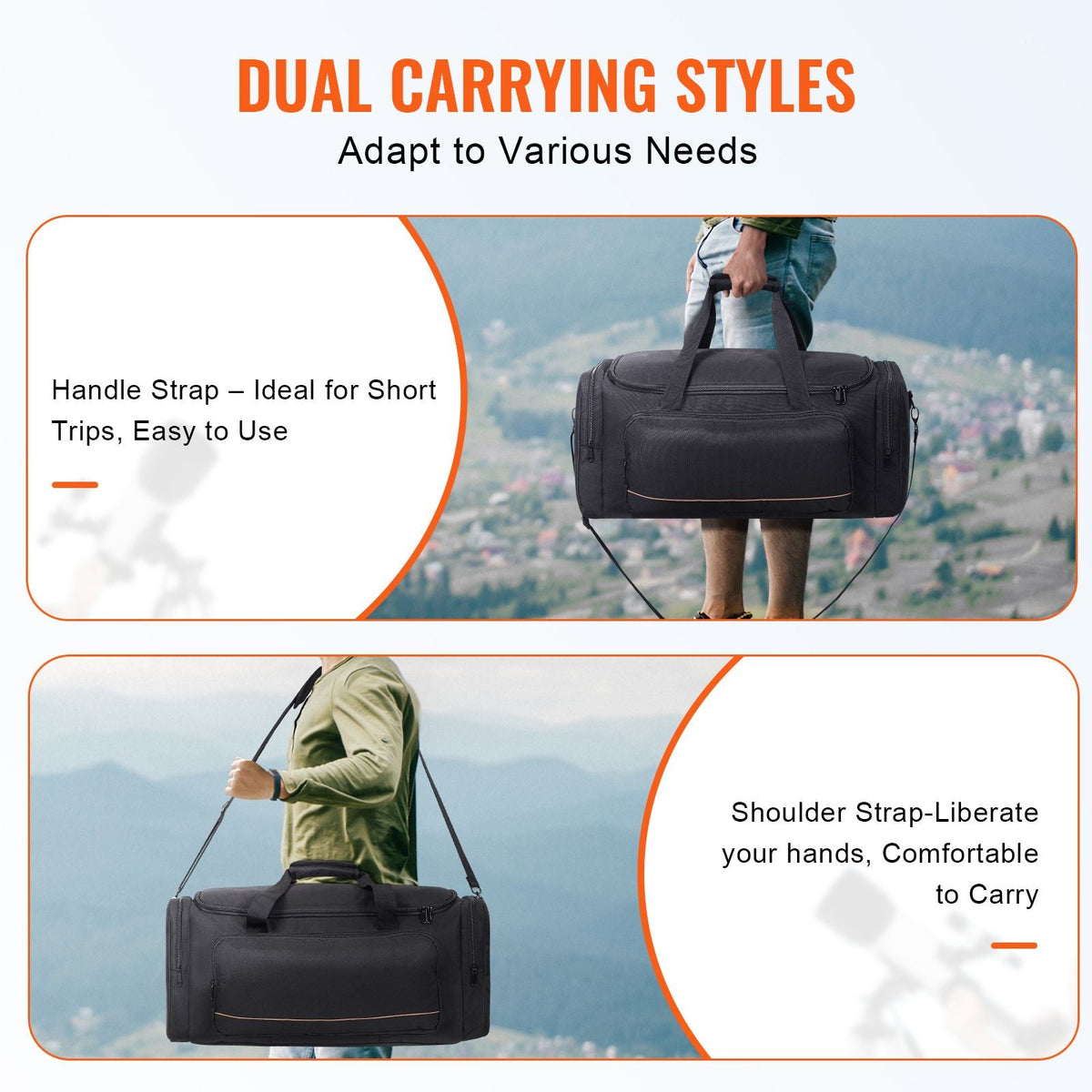 Telescope Case, 22 in, Telescope Storage Bag with Fixed Buckles, Multi-Pocket & Detachable Divider for Telescope, Shock-Absorbent Telescope Carrying Case to Easily Secure Optical Tube & Tripod