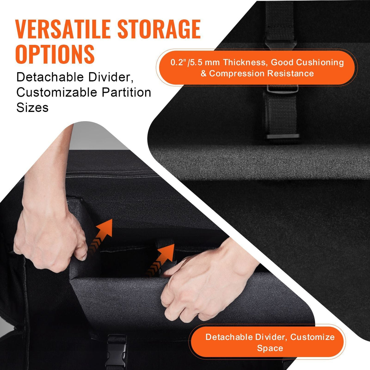 Telescope Case, 30', Telescope Storage Bag with Fixed Buckles, Multi-Pocket & Detachable Divider, Shock-Absorbent Telescope Travel Carrying Case for Optical Tube & Tripod, Counterweight Pocket