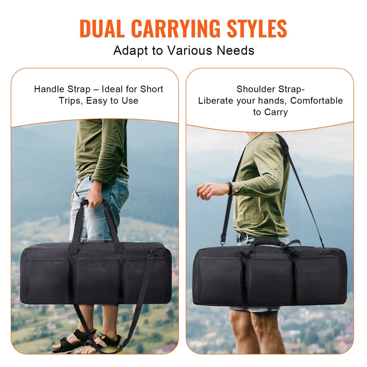 Telescope Case, 30', Telescope Storage Bag with Fixed Buckles, Multi-Pocket & Detachable Divider, Shock-Absorbent Telescope Travel Carrying Case for Optical Tube & Tripod, Counterweight Pocket