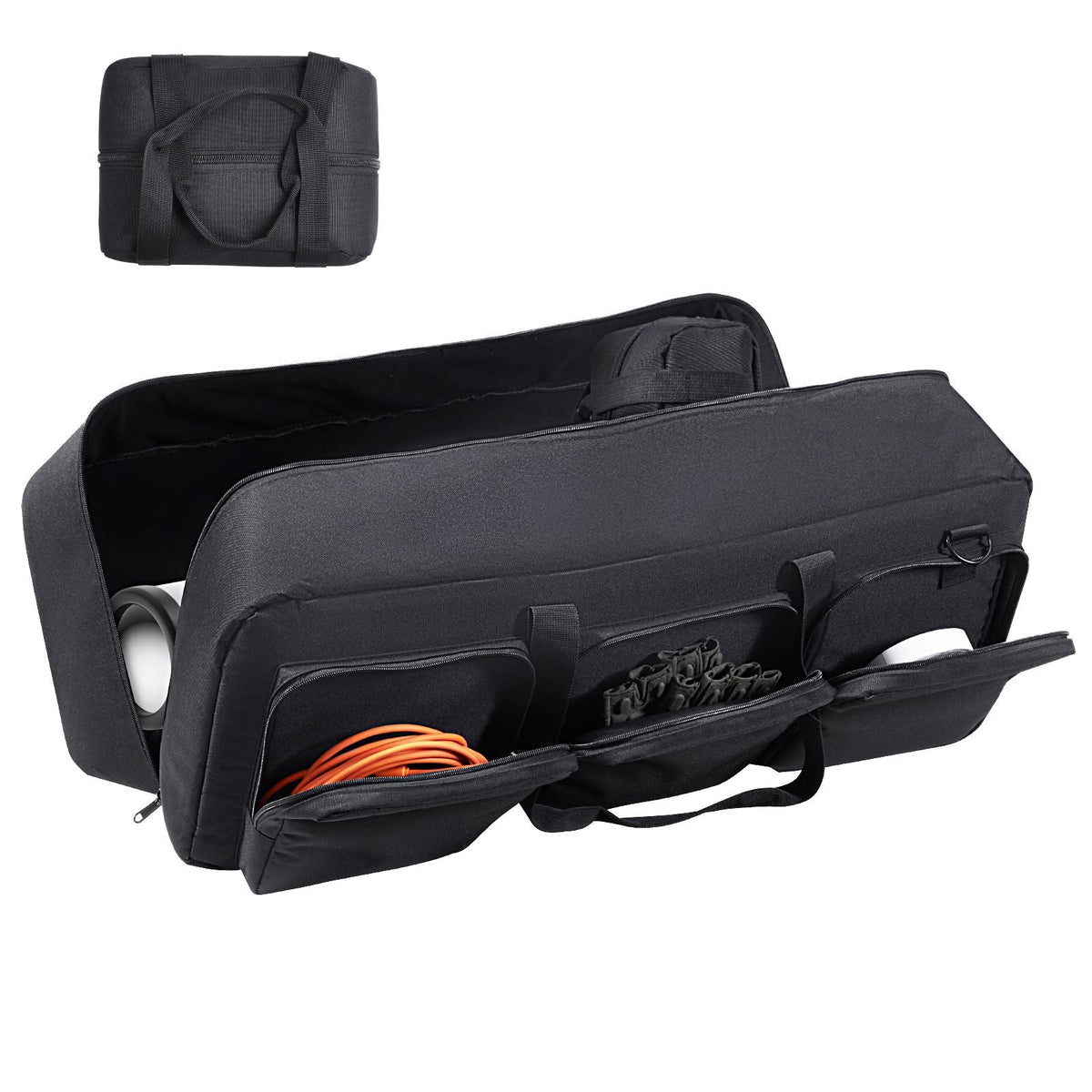 Telescope Case, 30', Telescope Storage Bag with Fixed Buckles, Multi-Pocket & Detachable Divider, Shock-Absorbent Telescope Travel Carrying Case for Optical Tube & Tripod, Counterweight Pocket