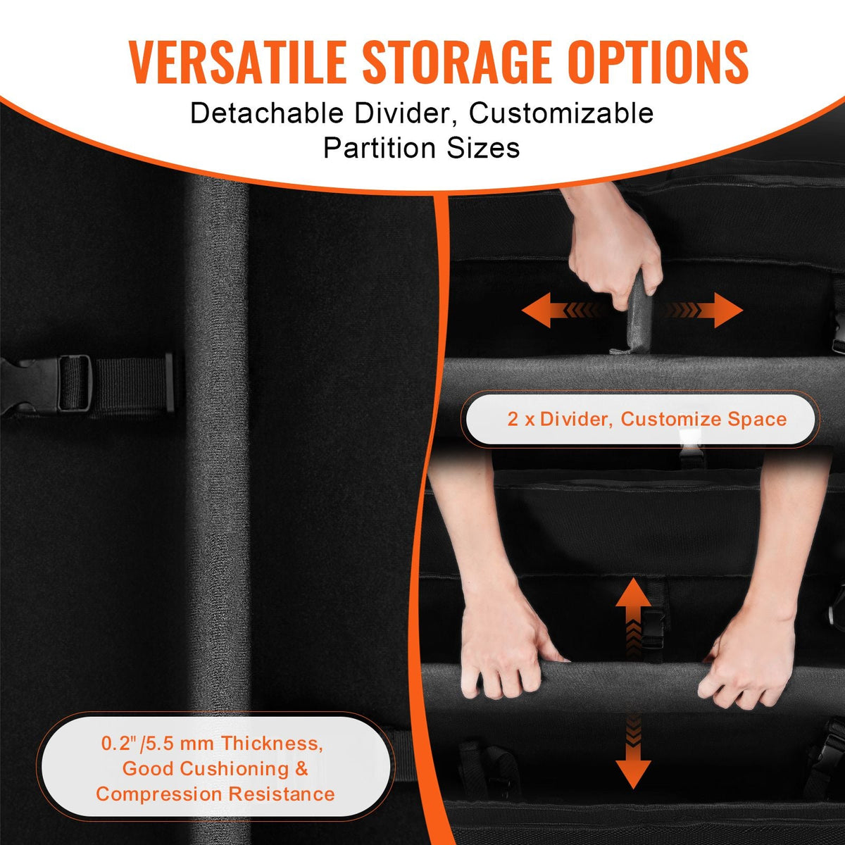 Telescope Case, 30.3", Telescope Storage Bag with Fixed Buckles, Multi-Pocket & Detachable Divider, Shock-Absorbent Telescope Travel Carrying Bag for Optical Tube & Tripod, Counterweight Pocket