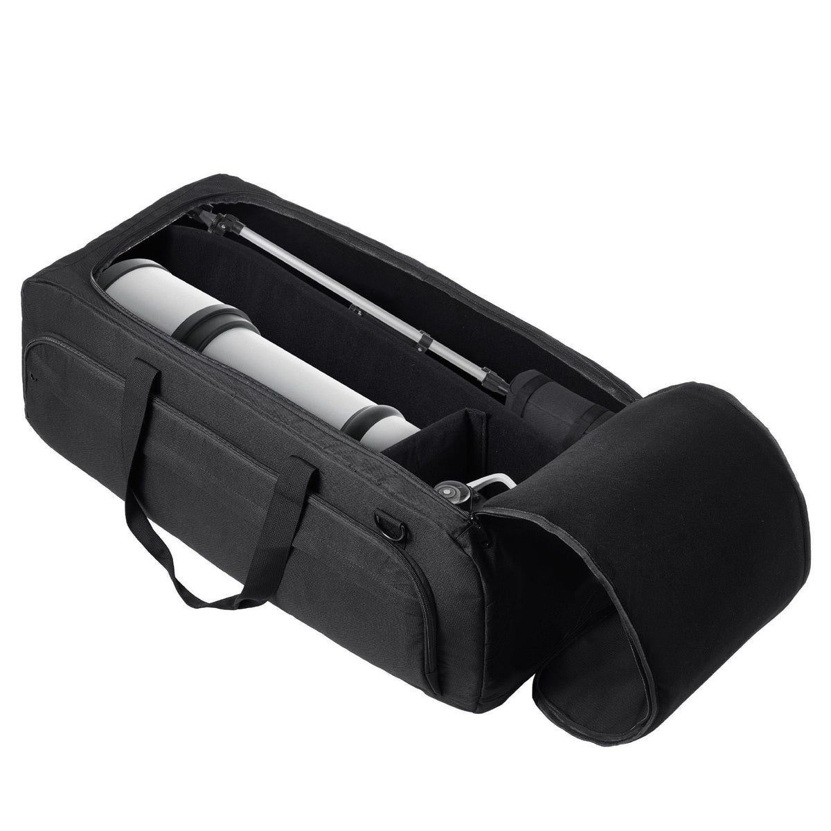 Telescope Case, 30.3", Telescope Storage Bag with Fixed Buckles, Multi-Pocket & Detachable Divider, Shock-Absorbent Telescope Travel Carrying Bag for Optical Tube & Tripod, Counterweight Pocket
