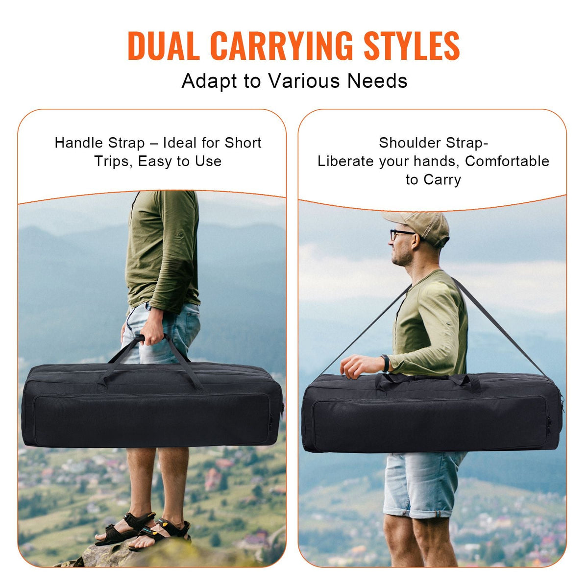 Telescope Case, 41", Telescope Large Storage Bag with Fixed Buckles, Multi-Pocket and Detachable Divider, Shock-Absorbent Telescope Carrying Case for Optical Tube & Tripod, Counterweight Pocket