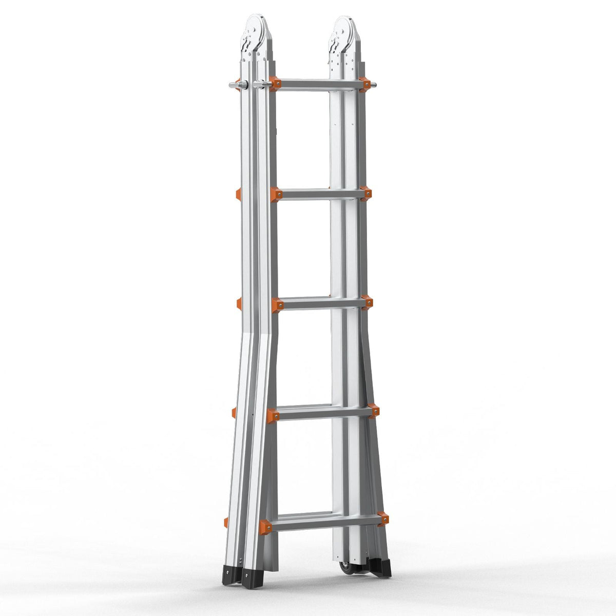 Telescoping Ladder A Frame, 20 FT Compact Aluminum Extension Ladder, Multi-Function Portable Collapsible RV Ladder, Telescopic Ladder for Homework Stairs Indoor Outdoor Roof, 330lb Load