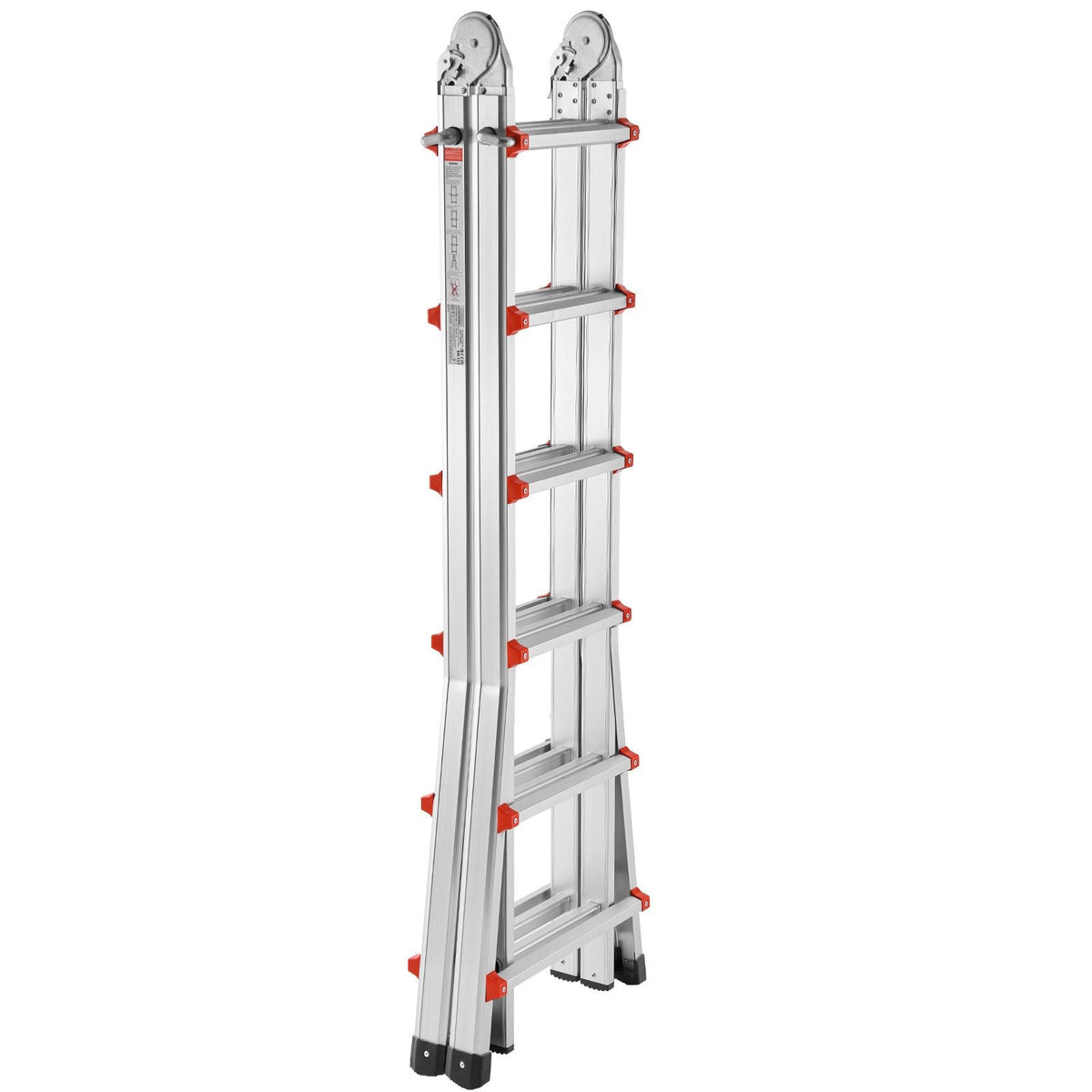 Telescoping Ladder A Frame, 20.5 FT Compact Aluminum Extension Ladder, Multi-Function Portable Collapsible RV Ladder, Telescopic Ladder for Homework Stairs Indoor Outdoor Roof, 330lb Load