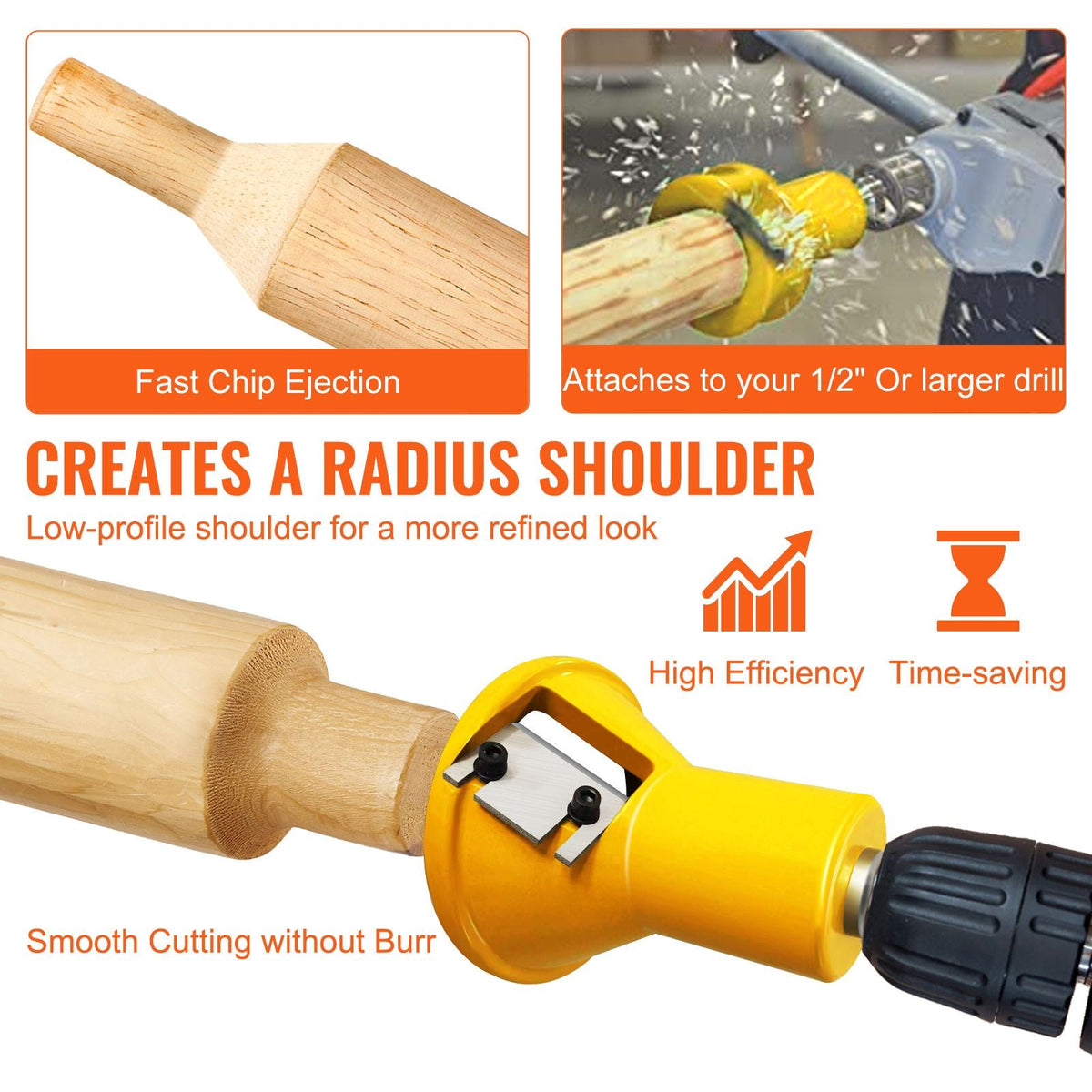 Tenon Cutter, 1\"/25.4mm & 2\"/50.8mm Diameter, with Dual Straight Blades & Button Screws Home Master Kit, Premium Aluminum & Steel Log Furniture Cutter, Commercial Beginner's Tool for Home DIY