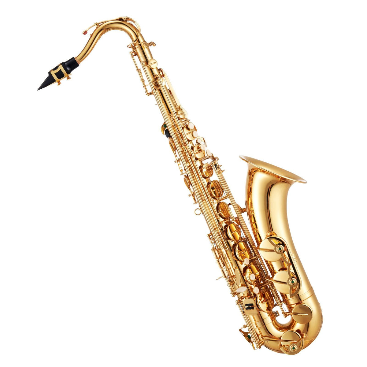 Tenor Saxophone, B Flat, Professional Brass Saxophone Beginner Kit with Carrying Case, Mouthpiece, Straps, Cleaning Cloth, Gloves, Neck Strap, 23 Keys Tenor Sax Kit, for Beginners Students, Gold