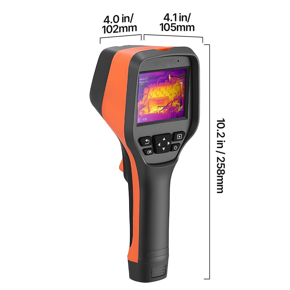 Thermal Camera, 256 x 192 IR Resolution, Handheld Thermal Imaging Camera with 2MP Visual Camera, 25HZ Refresh Rate Infrared Imager with 3.5-Inch Touch Screen, -4 to1022 Fahrenheit