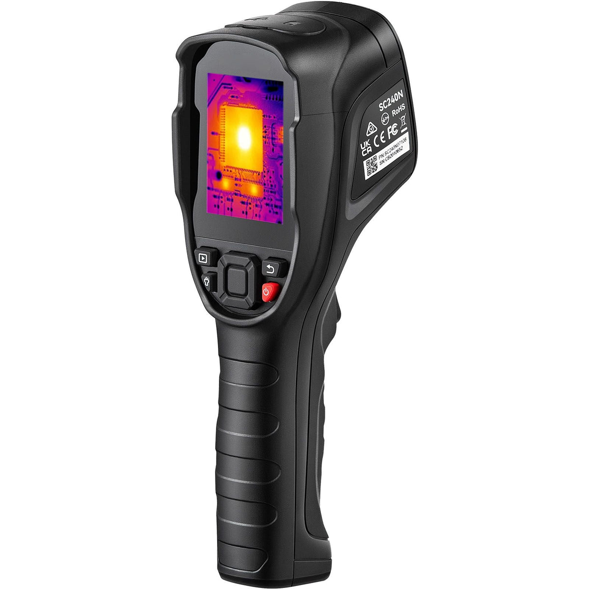 Thermal Imaging Camera, 320 x 240 Pixels Super Resolution, 25Hz Refresh Rate Infrared Camera with -4 to 752 Fahrenheit Temperature Range, 32G Built-in SD Card, and Rechargeable Li-ion Battery
