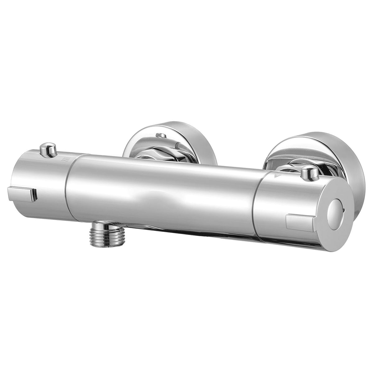 Thermostatic Shower Faucet Valve, 100 Fahrenheit Secure Lock Thermostatic Shower Valve Trim Mixer, Hot Cold Water Showering Faucet Temperature Control Valves, Leak-Proof & Chrome Plated