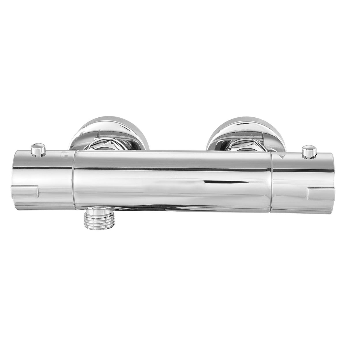 Thermostatic Shower Faucet Valve, 100 Fahrenheit Secure Lock Thermostatic Shower Valve Trim Mixer, Hot Cold Water Showering Faucet Temperature Control Valves, Leak-Proof & Chrome Plated