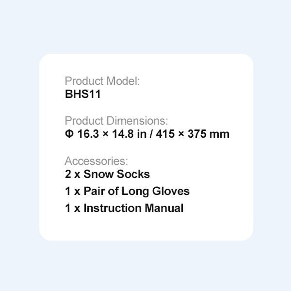 Thickened Snow Socks for Tires, Full Coverage Tire Socks with Polyester Fiber, Snow Traction Tire Cover for Car, SUV, Pickup and Truck (Pack of 2)-Large