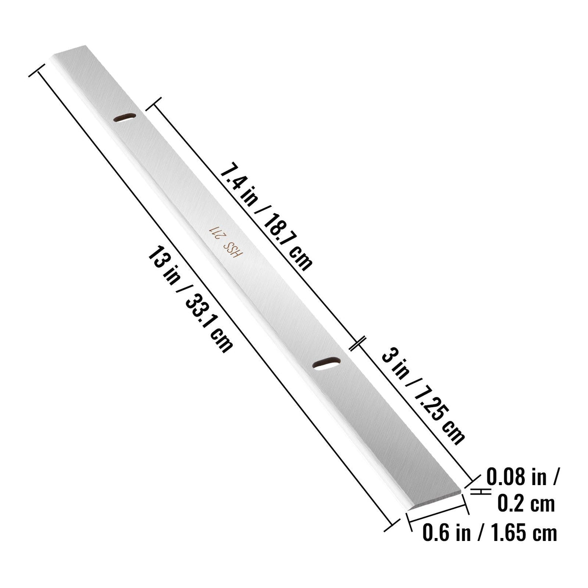 Thickness Planer Blades, 13-inch, HSS Crafted for Durability, HRC55-60, Easy Installation with Pre-drilled Holes, Ideal for Woodworking, Home Projects & Industrial Use, 3-Pack