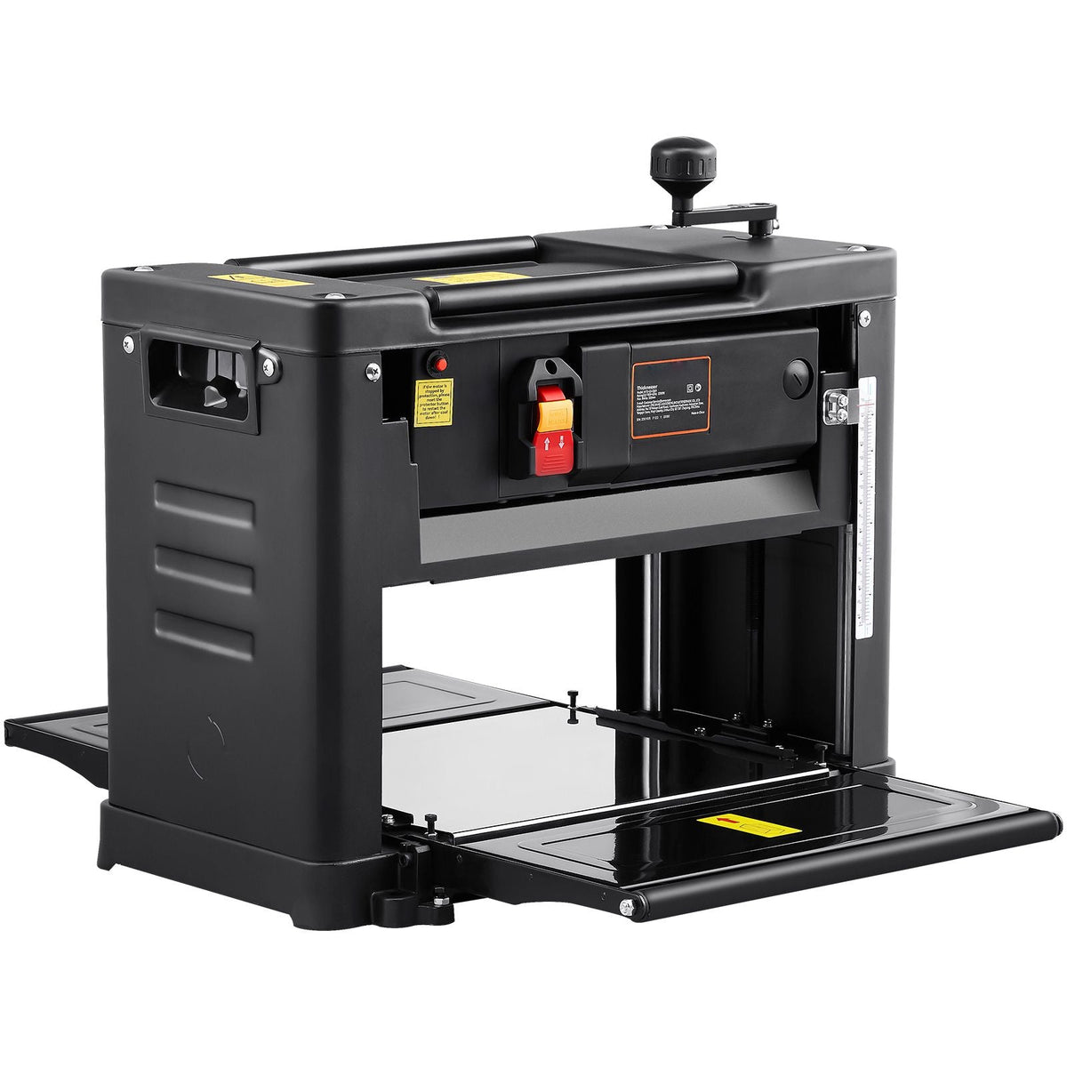 Thickness Planer, Single Speed, 13" Width Worktable Benchtop Planer, Two-Blade, 15-Amp 2000W Powerful Motor, 12" Extended Infeeding Table, Low Noise for both hard & soft wood material removal