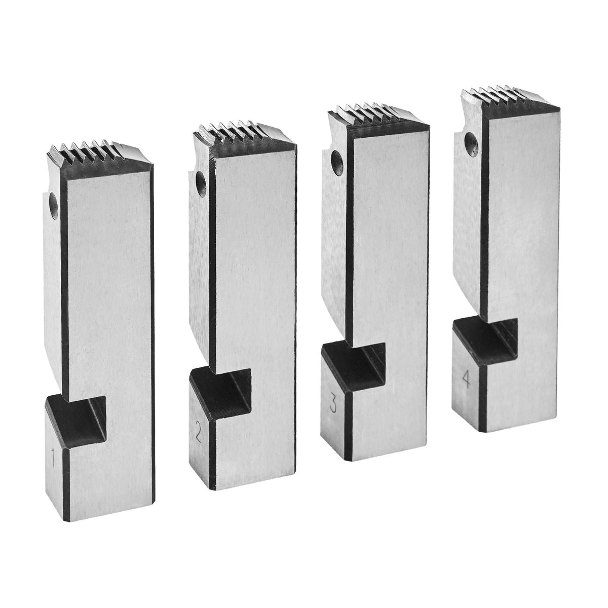 Threading Machine Dies, 1"-2" NPT Pipe Dies(4 Packs), Right-Handed HSS Pipe Threading Dies, Fit Integrated Pipe Threading Machines