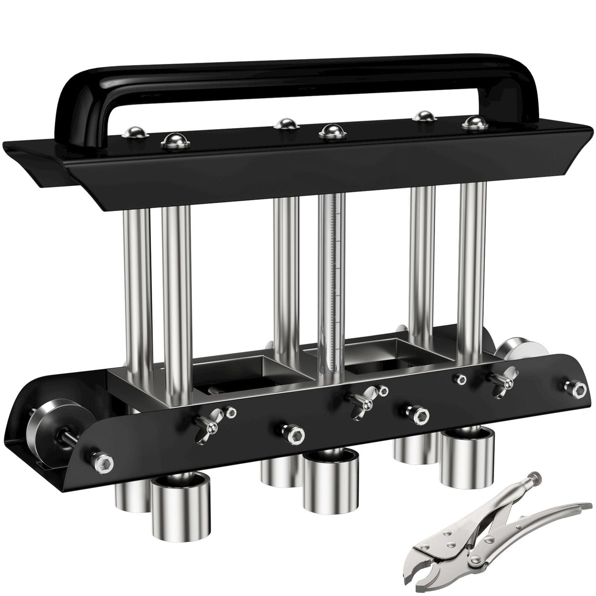 Three-Station Edge Roller, Large Radius, 0-90° Bending Angle Sheet Metal Brake, Quickly Adjusts for Making 0.63\"-5.7\" Bends in 30-19 Gauge Steel, for Clean Crisp Bends in Metal Roofing Materia