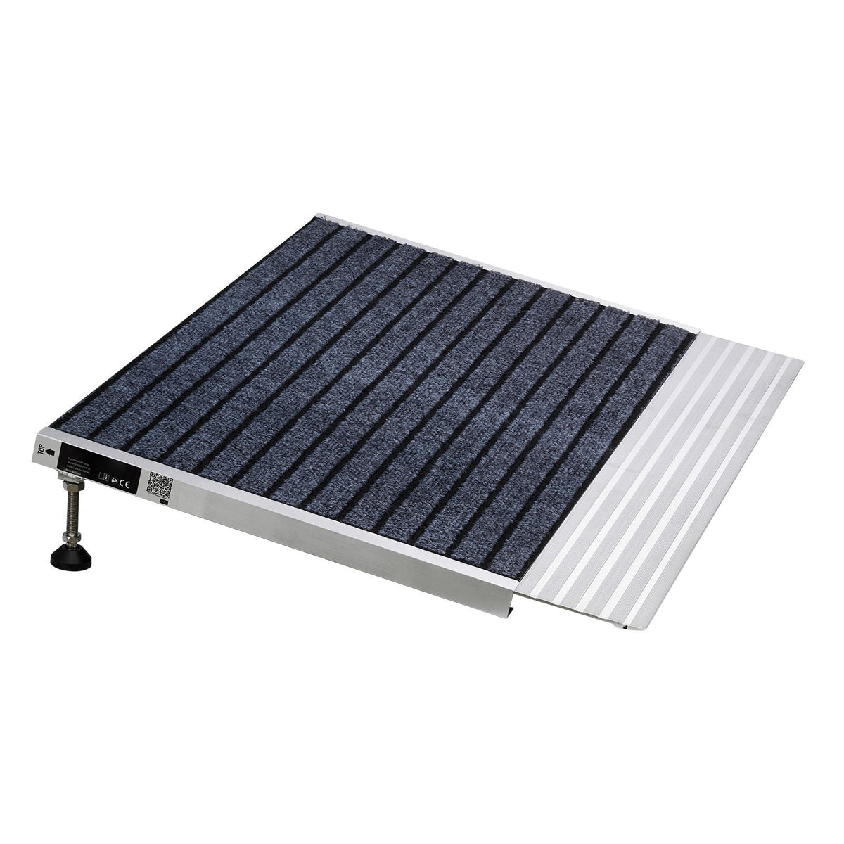 Threshold Ramp for Doorways, 24 x 35.8 in, Platform Aluminum Wheelchair Ramp with Adjustable Height, Non-Slip Door Threshold Ramps, 800 lbs Load Capacity, for Home Steps, Wheelchairs, Walkers