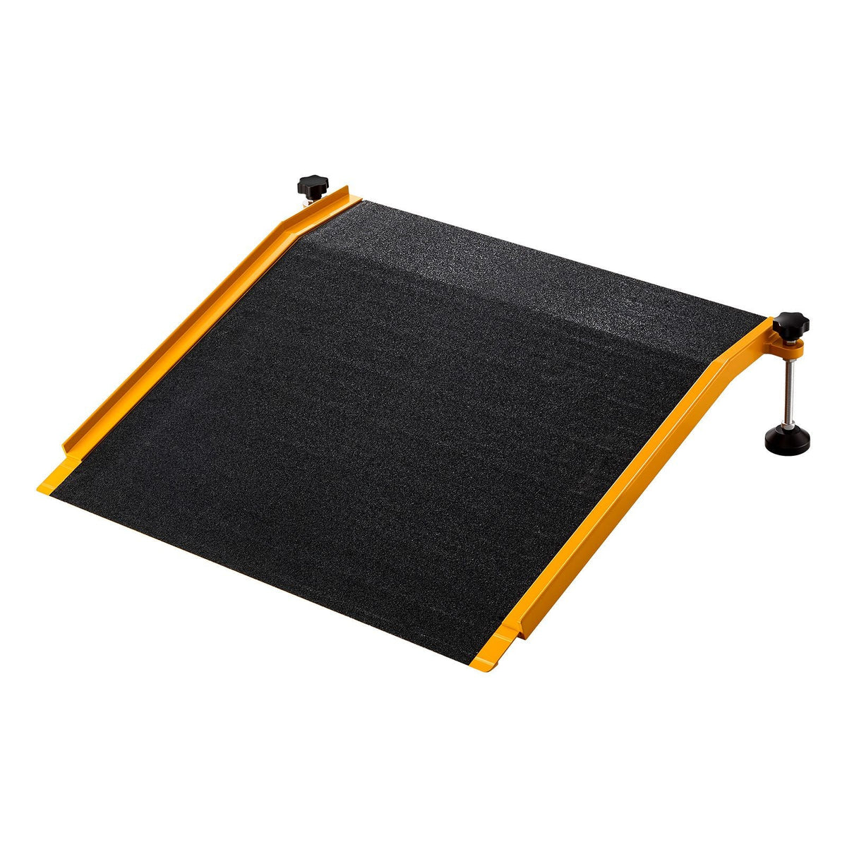 Threshold Ramp for Doorways, 26.4 x 31.9 in, Platform Aluminum Wheelchair Ramp with Adjustable Height, Non-Slip Door Threshold Ramps, 400 lbs Load Capacity, for Home Steps, Wheelchairs, Walkers