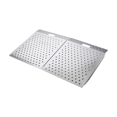 Threshold Ramp for Doorways, 29.5 x 24.3 in, Platform Aluminum Wheelchair Ramp, Non-Slip Door Threshold Ramps, 750 lbs Load Capacity, for Home Steps, Curbs, Wheelchairs, Walkers, Scooter, Carts