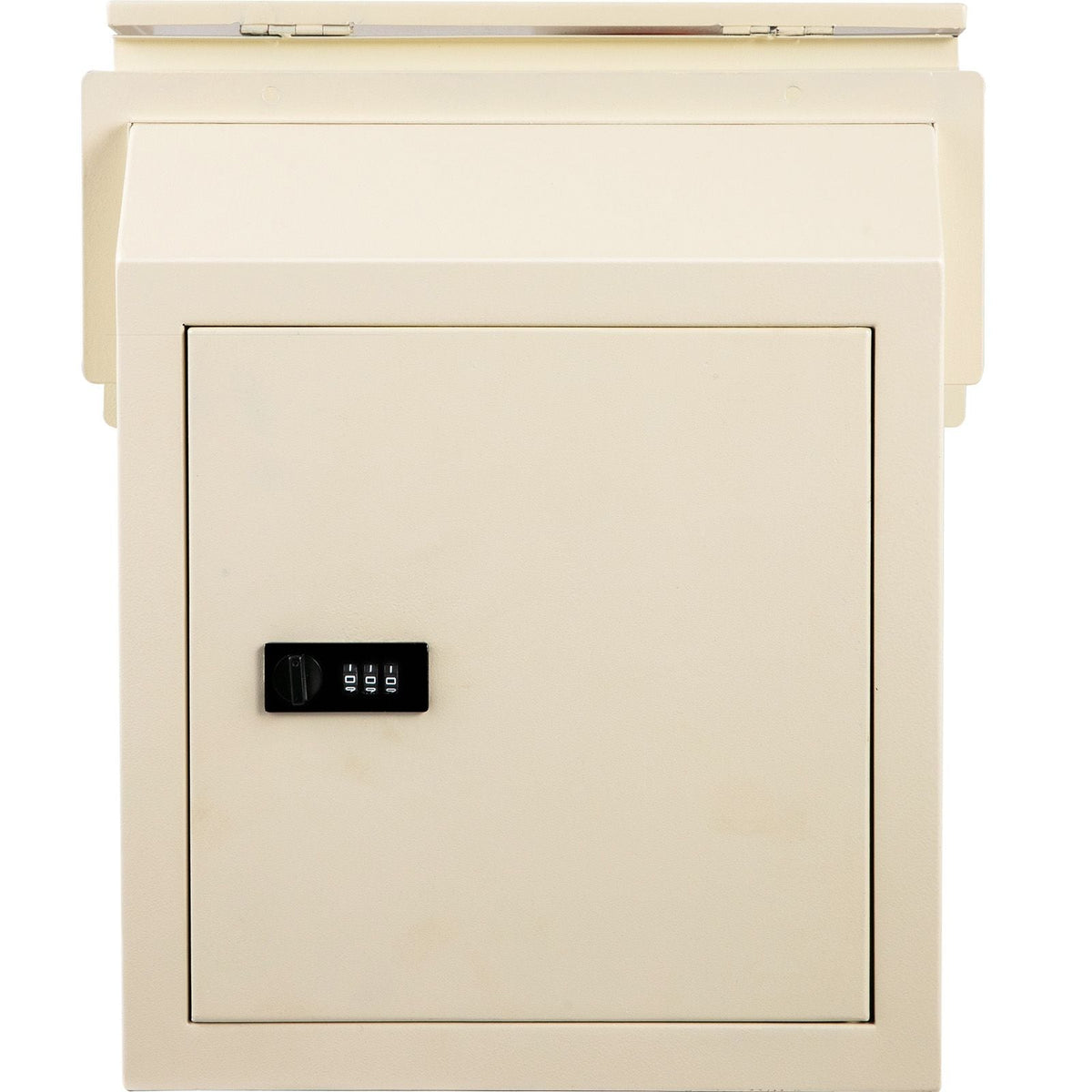 Through-The-Door Locking Drop Box, 11.8\'\'x4.3\'\'x14.2\'\' Door Drop Box, Door Slot Mailbox with 1.77\'\' Chute & Code Lock, Rainproof Steel Mail Catcher for Depositing Mail, Keys, Rents, Chec
