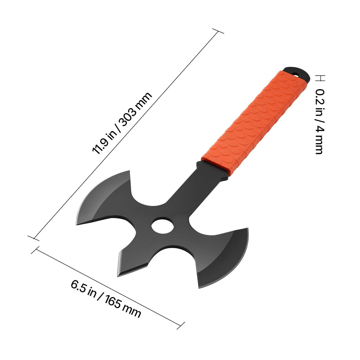 Throwing Axes and Tomahawks, 3 Pack 13.4 inch Triple Edge Axe Throwing Hatchet Set, Stainless Steel Head with Non-Slip TPR Rubber Handle, with Black Nylon Sheath, for Recreation and Competition